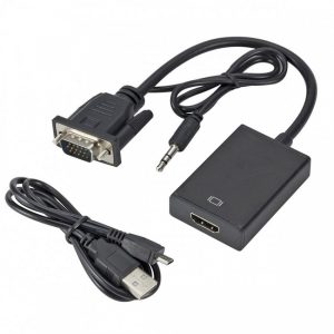 Cáp chuyển đổi VGA sang HDMI (có âm thanh + dây cáp Micro USB)